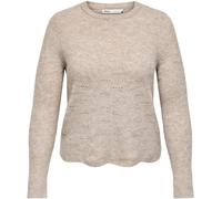 ONLY ONLY Natural Pointelle Knitted Round Neck Jumper