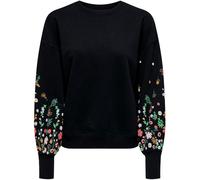 Only Sweat-shirt Onlbrooke Manches longues Col rond Imprimé fleurs Noir L (EU)