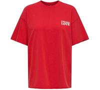 ONLY ONLY Red Oversized Fruit Print T-Shirt