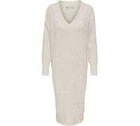 ONLY ONLY Robe pull mi-longue en maille à col en V Crème EU 38 (UK 10)