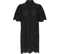 ONLY ONLY Short Sleeve Broderie Anglais Summer Dress Noir EU 34 (UK 6)