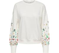 ONLY ONLY White Long Sleeve Flower Detail Jumper