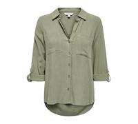 ONLY Onlyasmin Asmin-Siesta Ls Linen BL T-Shirt PNT, Vert Lichen, S Femmes