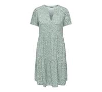 Only Onlzally Life S/S Robe Thea Noos Ptm pour Femme, Chinois Green/AOP : Feuilles Blanches, XL