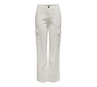 ONLY Pantalon cargo 'ONLMalfy' noir / blanc, Taille 36