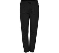 ONLY Pantalon femme noir - coupe ample à jambes slim, taille élastique avec cordon, 4 poches XS