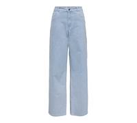 ONLY Wide Stripe Pant Onlrine MW Pantalon à Rayures Larges PNT Noos, Bleu Jeans Clair, XL / 32L Femmes