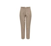 Only - Pantalon Taille Haute Life Gris - Femme - Pantalons - Beige - Taille: 38 FR L32