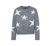Only Petite Pull-over 'ONLAZU' gris chiné / blanc, Taille M