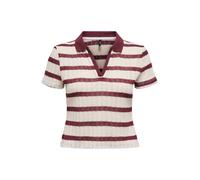 Only Petite T-shirt 'ONLHALIA' lie de vin / blanc, Taille S