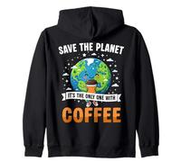 Only Planet with Coffee Earth Day Étudiants Enseignants Sweat à Capuche