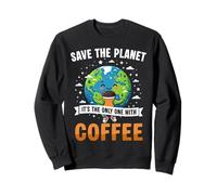 Only Planet with Coffee Earth Day Étudiants Enseignants Sweatshirt