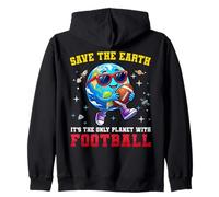 Only Planet with Football Earth Day Étudiants Enseignants Sweat à Capuche