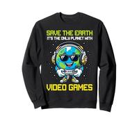 Only Planet with Video Games Earth Day Étudiants Enseignants Sweatshirt
