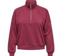 Only Play Alena High Neck Zip Sweat Curvy Bordeaux 48-50