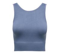 Only Play Onpjaia Life Un SL Seam Short Top Noos Haut de Sport, Bleu foncé, M-L Femmes