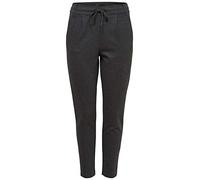 ONLY Poptrash - Pantalon - Tapered - Femme - Gris (Dark Grey Melange) - W36/L30 (Taille Fabricant: S)