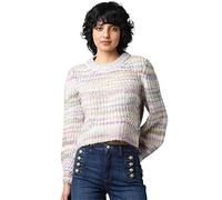 ONLY Pull-over 'ONLCarma' pierre / vert / orange / rose, Taille XS
