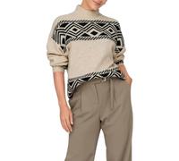 ONLY Onlvictoria L/S Pull col Haut KNT Sweater, Pumice Stone, L Femme