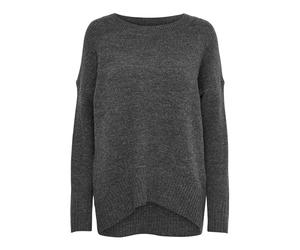 ONLY Pull en Tricot Chaud à Manches Longues col Rond Pull tricoté Ample Extensible ONLNANJING Femme, Couleurs:Gris-foncé, Taille:M