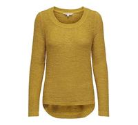ONLY Pull en Tricot de Base pour Femmes Pull en Tricot Extensible uni Pull à Manches Longues Col Rond ONLGEENA, Couleurs:Couleur-dor, Taille:L