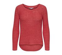 ONLY Pull en Tricot de Base pour Femmes Pull en Tricot Extensible uni Pull à Manches Longues Col Rond ONLGEENA, Couleurs:Corail-Rose, Taille:L