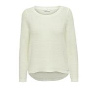 ONLY Pull en Tricot de Base pour Femmes Pull en Tricot Extensible uni Pull à Manches Longues Col Rond ONLGEENA, Couleurs:Blanc, Taille:L