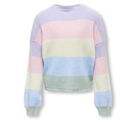 ONLY Pull en Tricot KOGSANDY pour Fille, Lavande/Rayures : Roseate/Bouleau/Blue Bell/Jadéite, 158-164