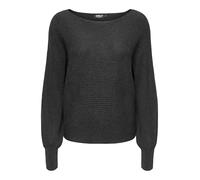 ONLY Pull en tricot Onladaline pour femme, Gris foncé mélangé, L