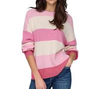 Only Pull en Tricot Onlatia pour Femme, Pink Lady/Stripes : w. Jetstream/Moonlight/Pink Yarrow, S