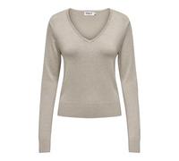 Only Pull en Tricot pour Femme ONLVENICE2025-refresh, LIFE2025-refresh, LS2025-refresh, VNECK2025-refresh, PULLOVER2025-refresh, KNT2025-refresh, NCA, Couleur : Gris, L