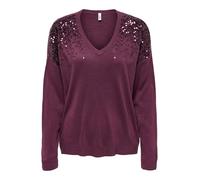 ONLY Pull Hiver Starry Mauve Wine Mauve Wine Sequins L
