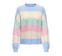 ONLY Pull-over 'Atia' crème / bleu fumé / vert pastel / rose clair, Taille XL