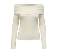 ONLY Onlkatia Ls Off Shoulder Knt Femme Sweater, Couleur : Gris, XL