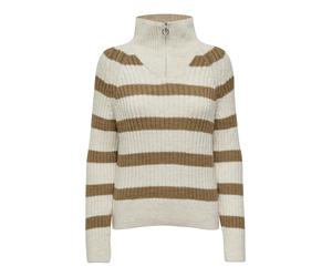 ONLY Pull-over 'Leise Freya' kaki / blanc, Taille XL