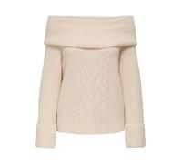 ONLY Onlluna Ls Off Shoulder Pullover KNT Pull, Bouleau, L Femme