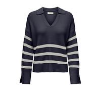 ONLY Pull-over 'MONNA' bleu nuit / blanc, Taille XS