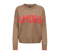 ONLY Pull-over 'NEW AMOUR' umbra / rouge sang, Taille XL