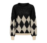 ONLY Pull-over 'NOEME' beige / noir, Taille M