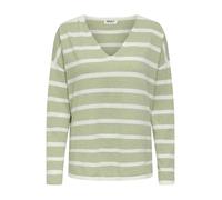 ONLY Pull-over 'ONLAMALIO' vert pastel / blanc, Taille S