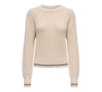 ONLY Pull-over 'ONLAsa' crème / noir, Taille L