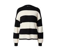 ONLY Onlatia L/S Stripe Pull Knt Noos Femme Sweater, Black/Stripes:whitecap Gray Melange, L