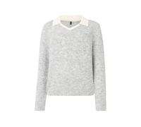 ONLY Pull-over 'ONLAZU' gris / blanc cassé, Taille L