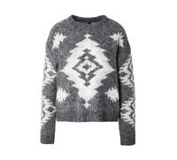 ONLY Pull-over 'ONLAZU' gris foncé / blanc, Taille XL