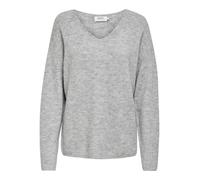Only Pull femme ONLCamilla Col V Manches longues Maille Gris clair chiné Taille S