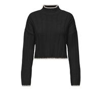 ONLY Pull-over 'ONLChick Stitch' gris / noir, Taille L