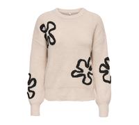 ONLY Pull-over 'ONLDAISY' beige / noir, Taille S