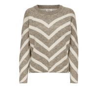 ONLY Pull-over 'ONLEliza' gris / blanc, Taille M