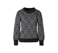 ONLY Pull-over 'ONLFIE' noir / blanc, Taille M