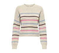 ONLY Pull-over 'ONLIbi' beige / bleu clair / chocolat / rose, Taille L